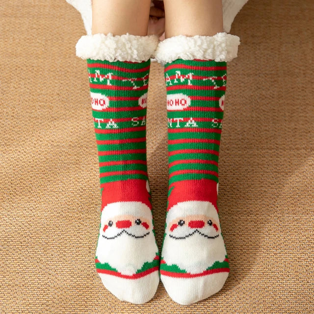 2023 New Cute Warm Socks Thicken Plus Cotton Winter Women Socks Christmas Kawaii Stocking Xmas Gift Home Floor Room Funny Sock