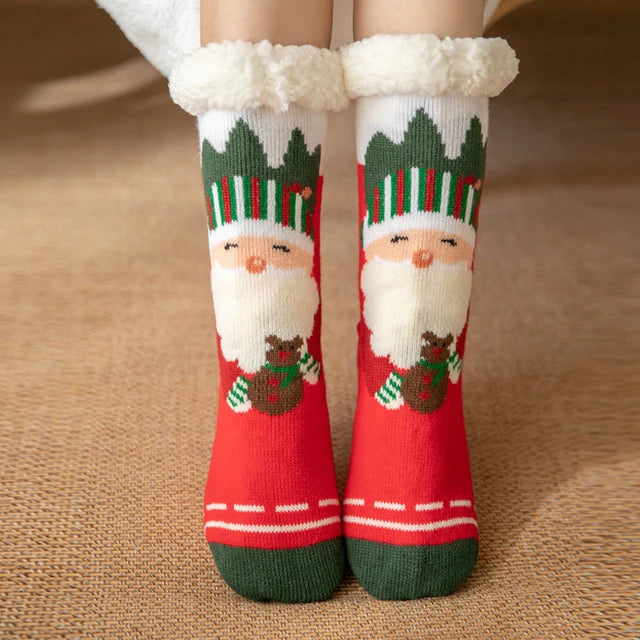 2023 New Cute Warm Socks Thicken Plus Cotton Winter Women Socks Christmas Kawaii Stocking Xmas Gift Home Floor Room Funny Sock