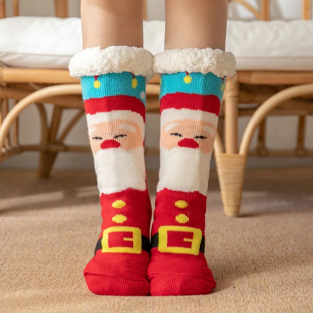 2023 New Cute Warm Socks Thicken Plus Cotton Winter Women Socks Christmas Kawaii Stocking Xmas Gift Home Floor Room Funny Sock