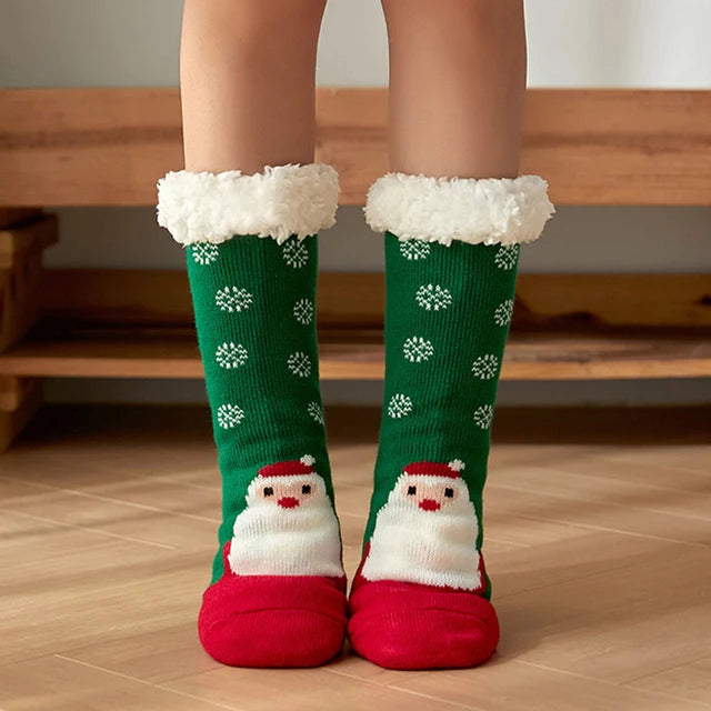 2023 New Cute Warm Socks Thicken Plus Cotton Winter Women Socks Christmas Kawaii Stocking Xmas Gift Home Floor Room Funny Sock