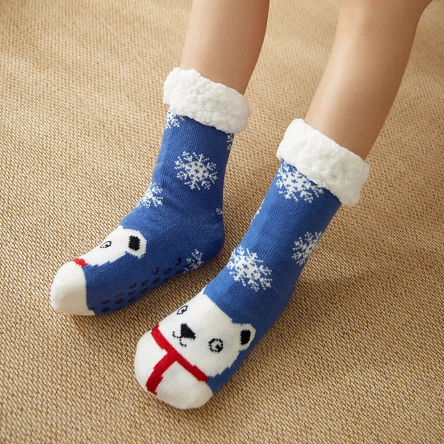 2023 New Cute Warm Socks Thicken Plus Cotton Winter Women Socks Christmas Kawaii Stocking Xmas Gift Home Floor Room Funny Sock