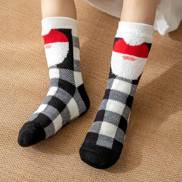 2023 New Cute Warm Socks Thicken Plus Cotton Winter Women Socks Christmas Kawaii Stocking Xmas Gift Home Floor Room Funny Sock