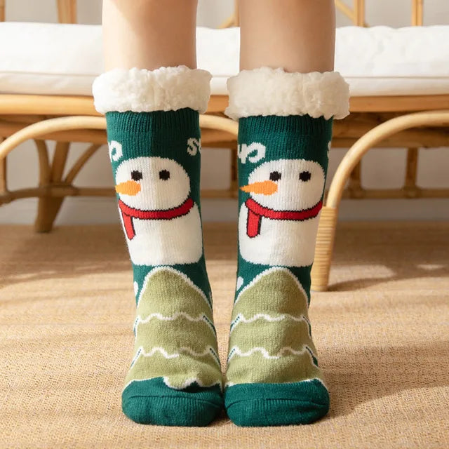 2023 New Cute Warm Socks Thicken Plus Cotton Winter Women Socks Christmas Kawaii Stocking Xmas Gift Home Floor Room Funny Sock