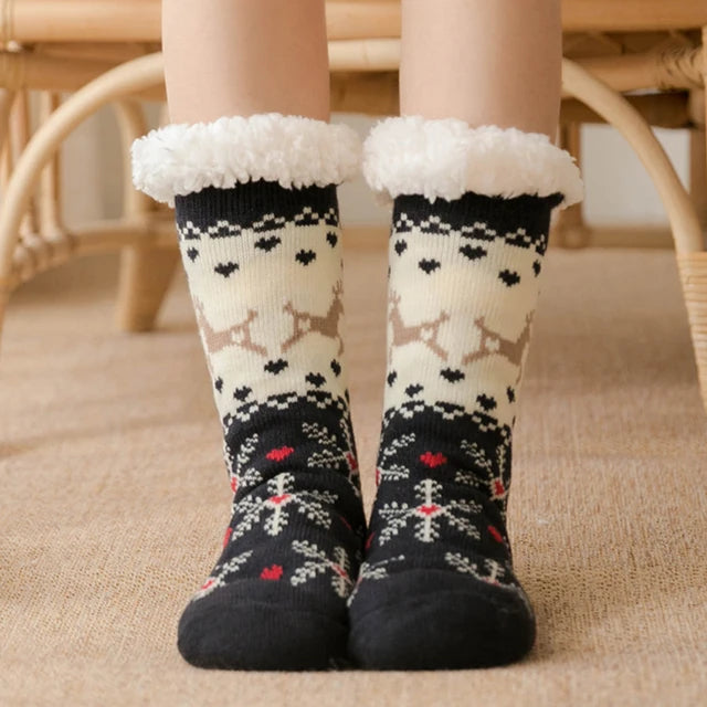 2023 New Cute Warm Socks Thicken Plus Cotton Winter Women Socks Christmas Kawaii Stocking Xmas Gift Home Floor Room Funny Sock