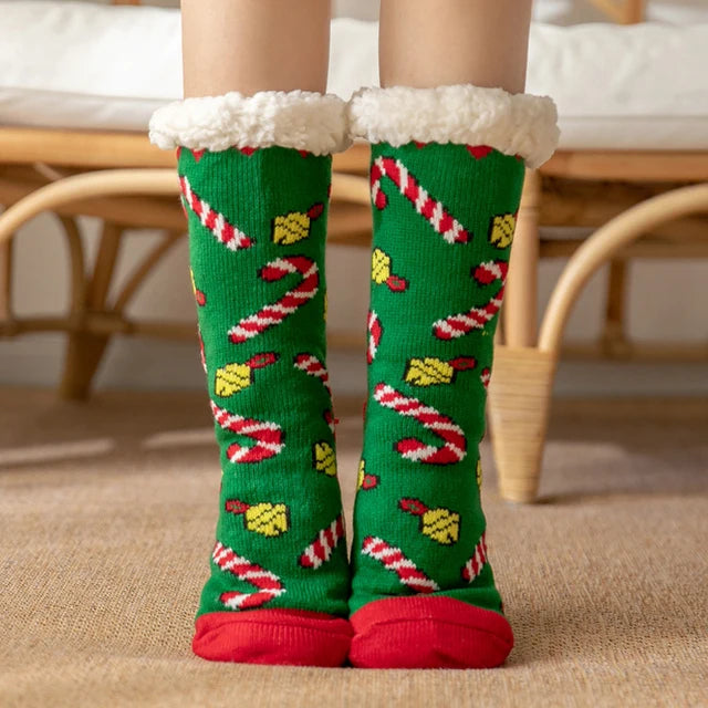 2023 New Cute Warm Socks Thicken Plus Cotton Winter Women Socks Christmas Kawaii Stocking Xmas Gift Home Floor Room Funny Sock