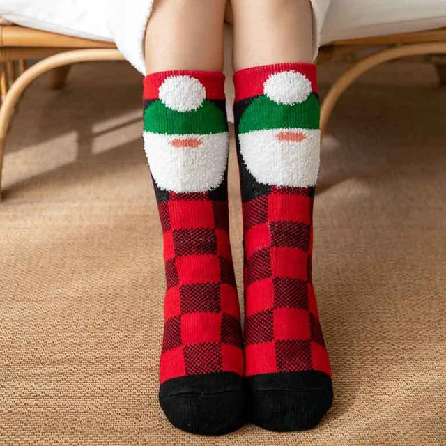 2023 New Cute Warm Socks Thicken Plus Cotton Winter Women Socks Christmas Kawaii Stocking Xmas Gift Home Floor Room Funny Sock