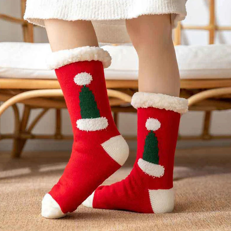 2023 New Cute Warm Socks Thicken Plus Cotton Winter Women Socks Christmas Kawaii Stocking Xmas Gift Home Floor Room Funny Sock
